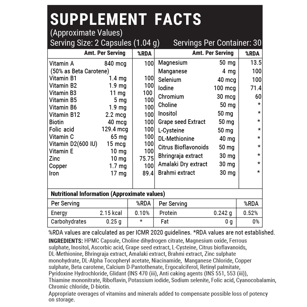 LIFENOW Advanced Hair, Skin, and Nails Supplement - 60 Capsules