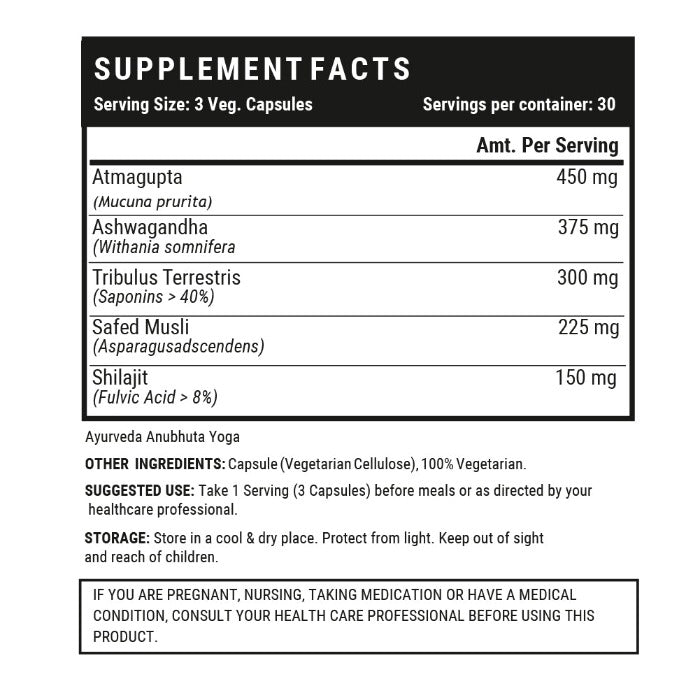 LIFENOW Vitality & Vigour Supplement for Men & Women - 90 Veg. Capsules