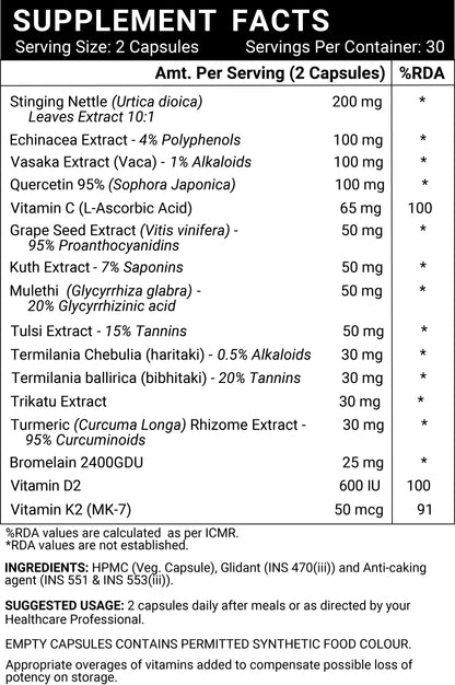 LIFENOW Lung Detox Supplement, Supports Healthy Lungs, Protects from Pollution - 60 Veg Capsules