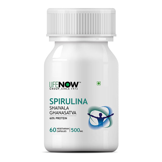 LIFENOW Spirulina, 500mg (60 Veg. Capsules), Health Supplement